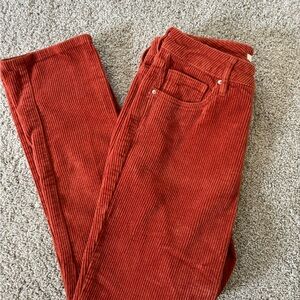 PacSun Burnt Orange Corduroy Straight-Leg Pants